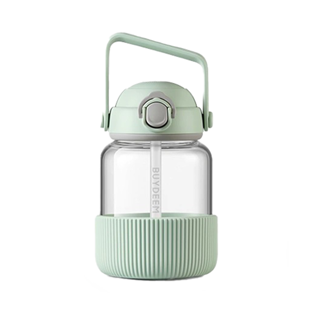 Buydeem Pop-up Straw Glass Bottle 800ML