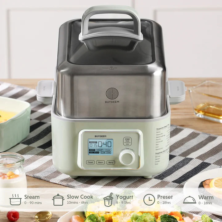 Buydeem Multifunctional Food Steamer(Steam/Stew/Defrost)