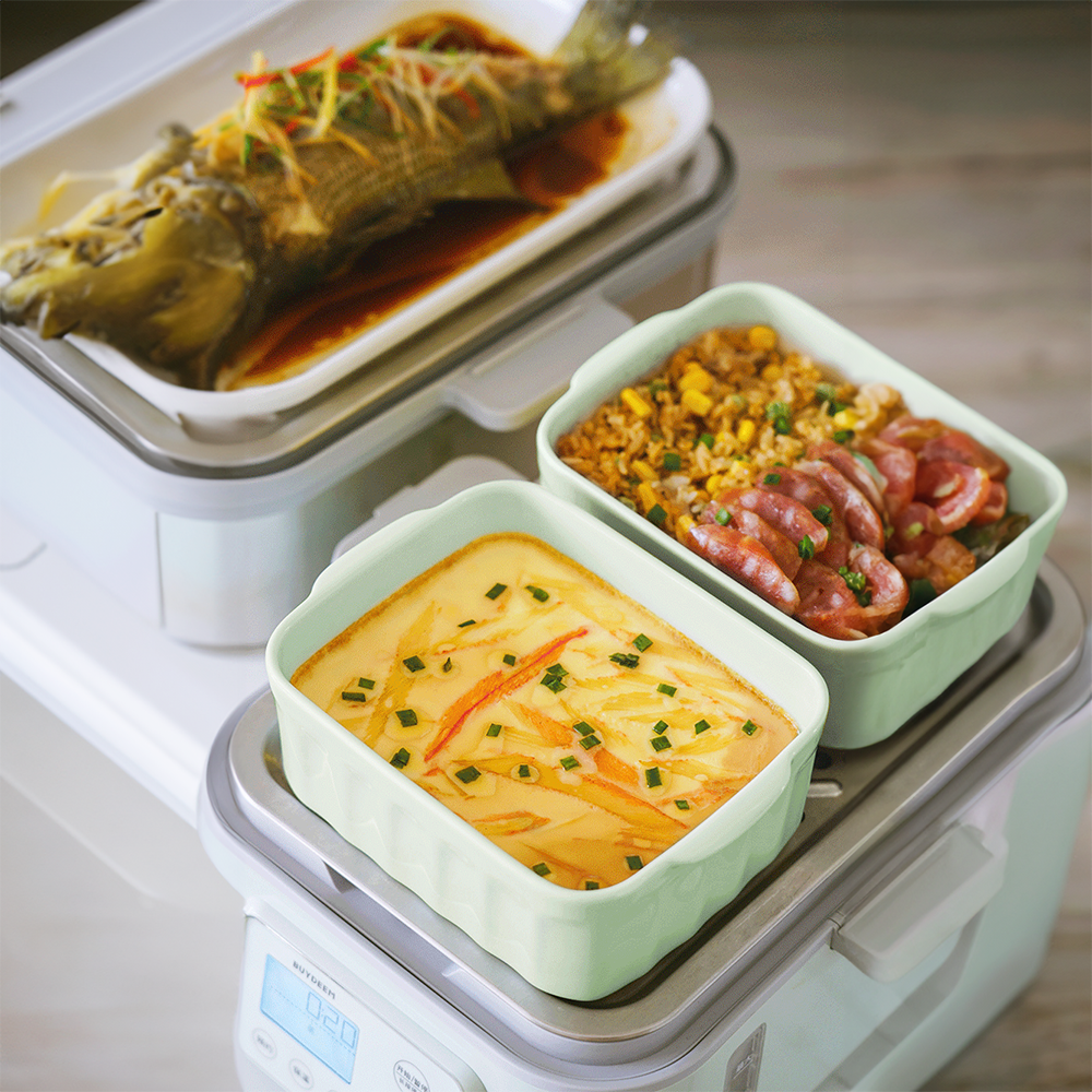 Buydeem Ceramic Bento Lunch Box With Lid 810ML