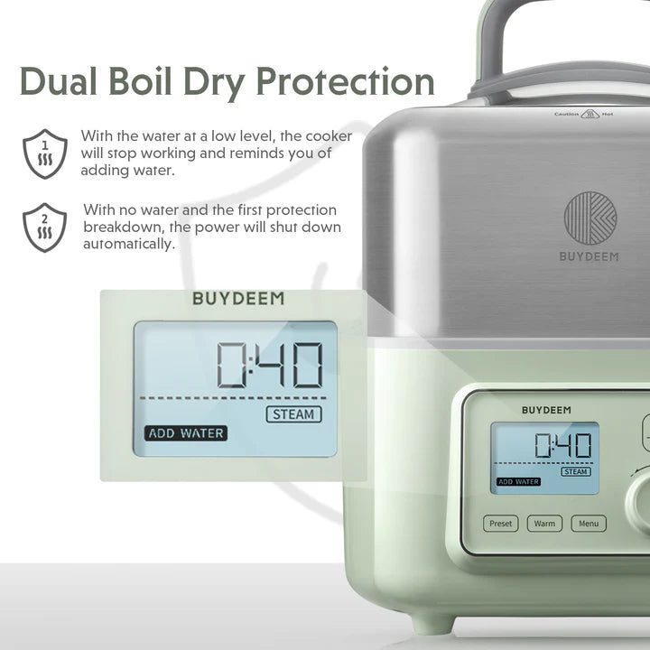 Buydeem Multifunctional Food Steamer(Steam/Stew/Defrost)