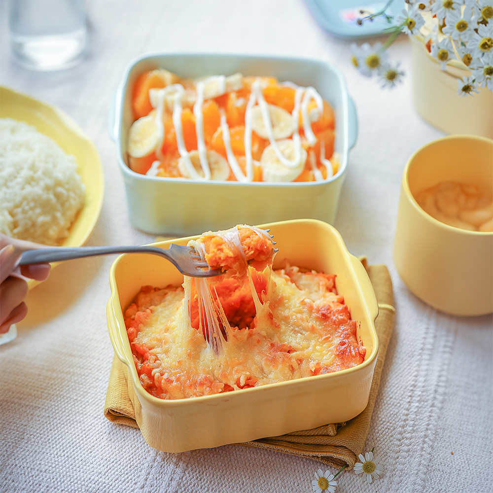 Buydeem Ceramic Bento Lunch Box With Lid 810ML