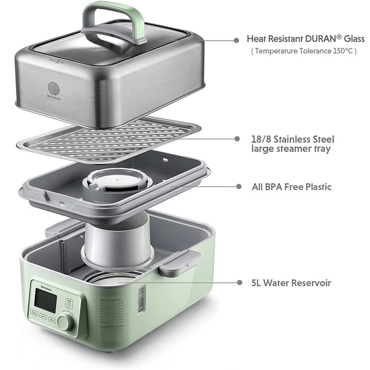 Buydeem Multifunctional Food Steamer(Steam/Stew/Defrost)