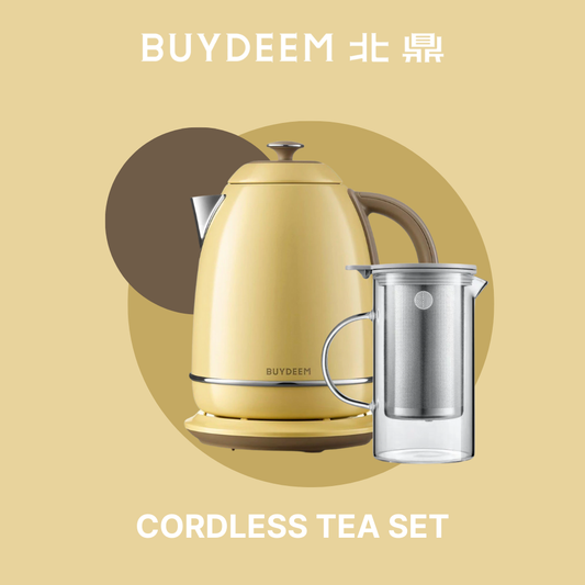 Tea Making Bundle 2 - Buydeem Cordless Kettle 0.8L + Tea Pot
