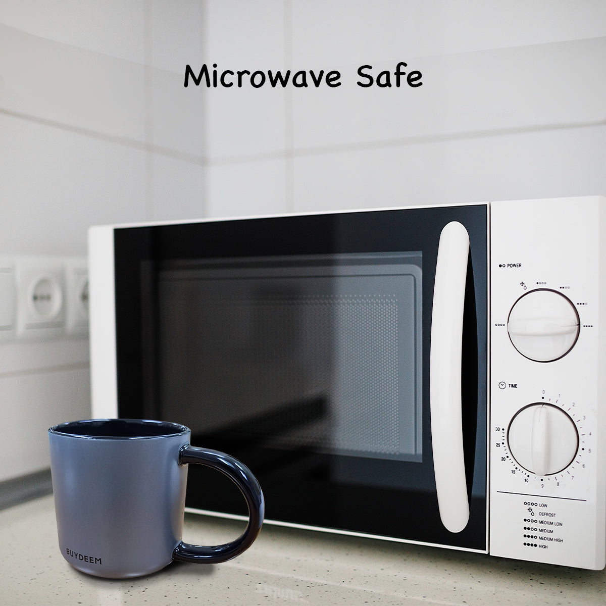 Buydeem Microwavable Ceramic Coffee/Tea Mug Dishwasher Safe