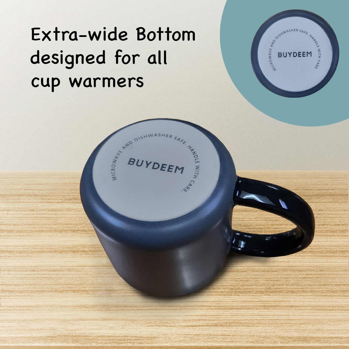 Buydeem Microwavable Ceramic Coffee/Tea Mug Dishwasher Safe