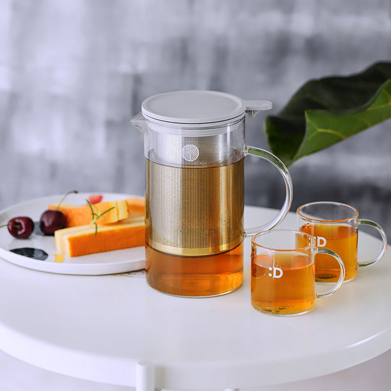 Glass Tea Pot with Tea Strainer (800ML)