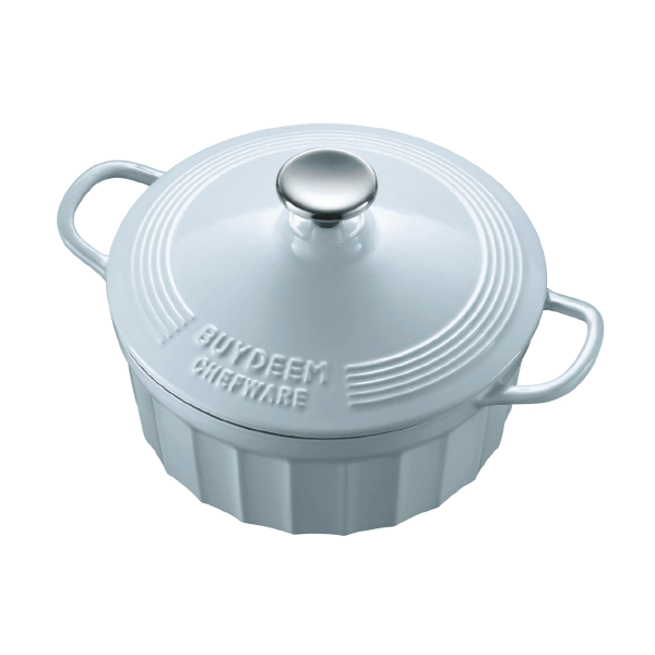 Buydeem Enameled Cast Iron Dutch Oven 22cm