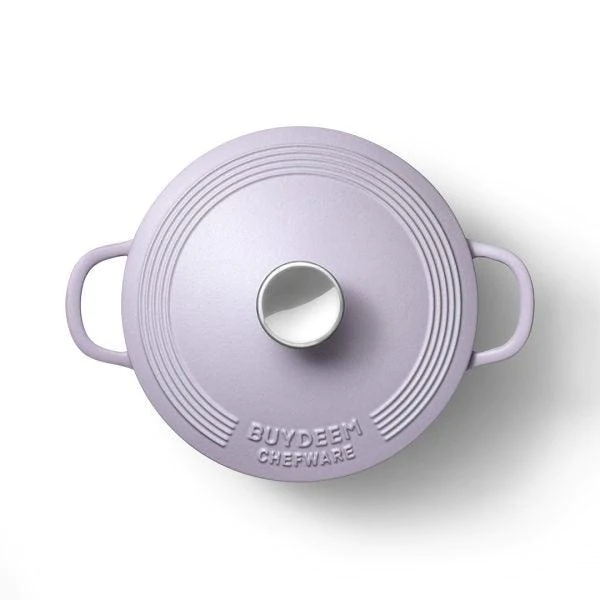 Buydeem Enameled Cast Iron Dutch Oven 22cm