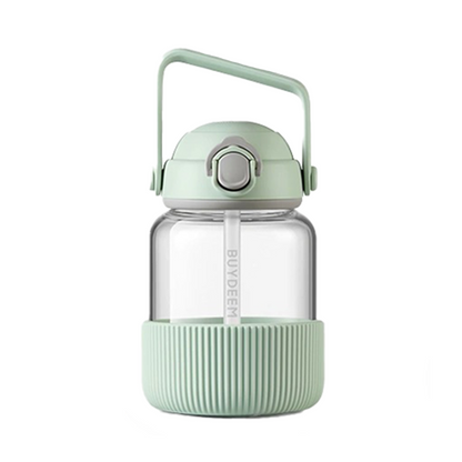 Buydeem Pop-up Straw Glass Bottle 800ML