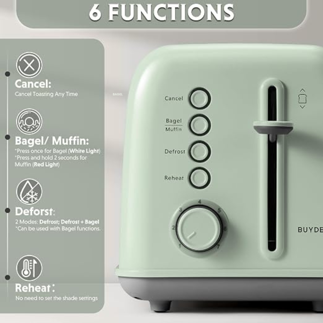 Buydeem 2-Slice Bread Toaster