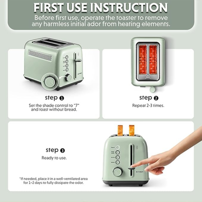 Buydeem 2-Slice Bread Toaster
