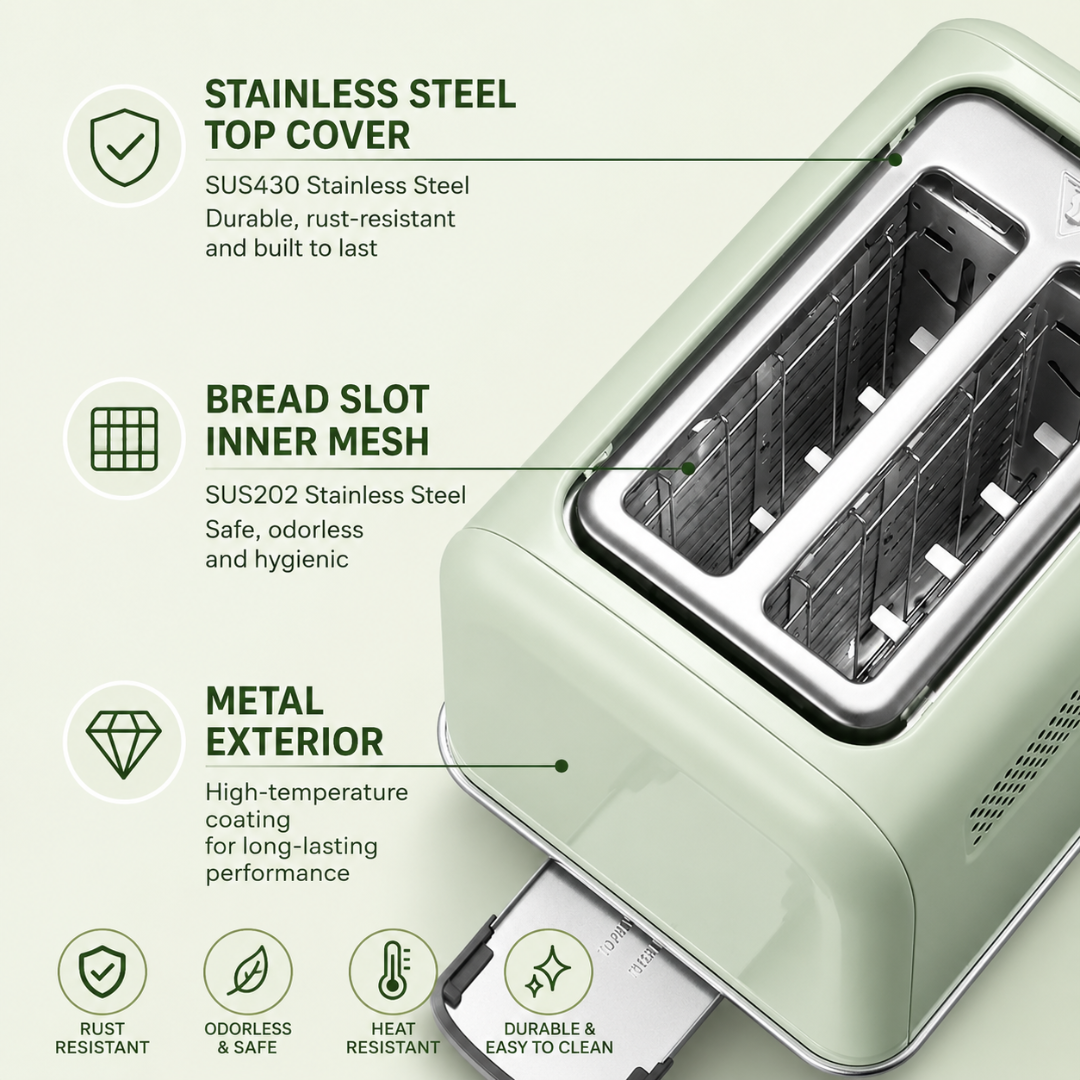 Buydeem 2-Slice Bread Toaster