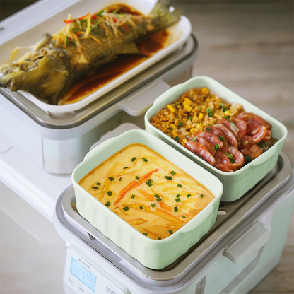 Buydeem Ceramic Bento Lunch Box With Lid 810ML