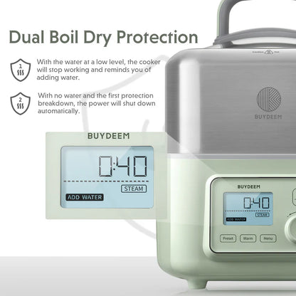 Buydeem Multifunctional Food Steamer(Steam/Stew/Defrost)