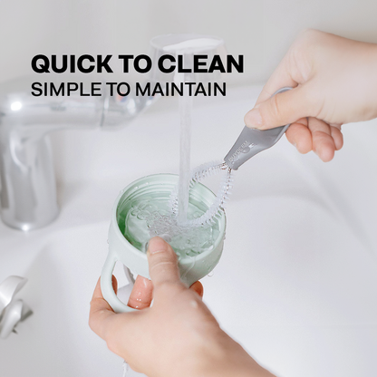 Buydeem Portable Glass Water Bottle with Straw 500ML