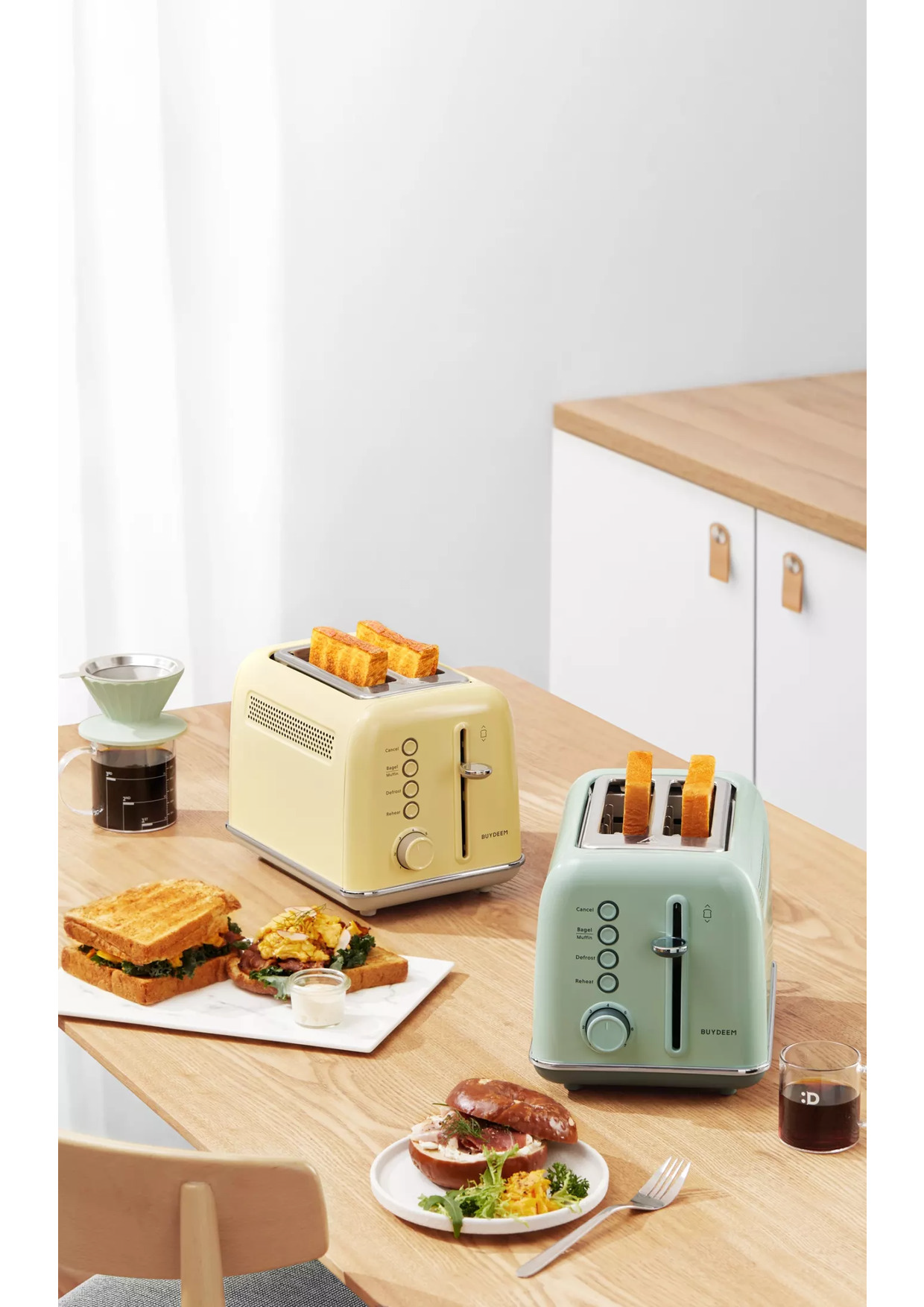 Buydeem 2-Slice Bread Toaster