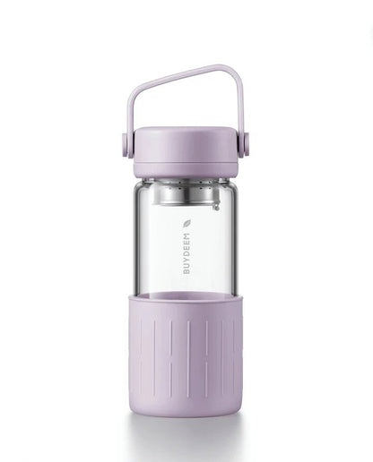 Portable Glass Bottle/Tumbler with Tea Strainer (350ML)