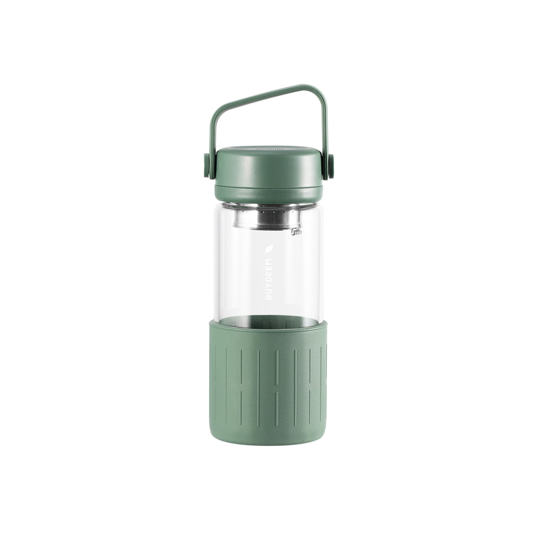 Portable Glass Bottle/Tumbler with Tea Strainer (350ML)