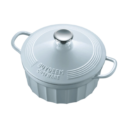 Buydeem Enameled Cast Iron Dutch Oven 22cm