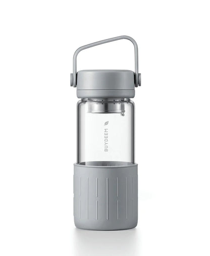 Portable Glass Bottle/Tumbler with Tea Strainer (350ML)