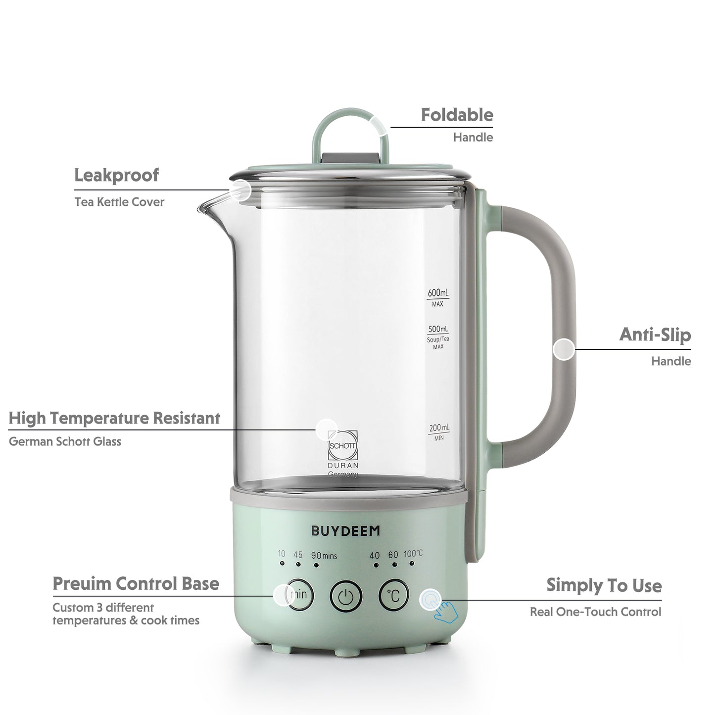 Buydeem Mini-K Portable Health Pot/Beverage Maker/Tea Water Boiler Household